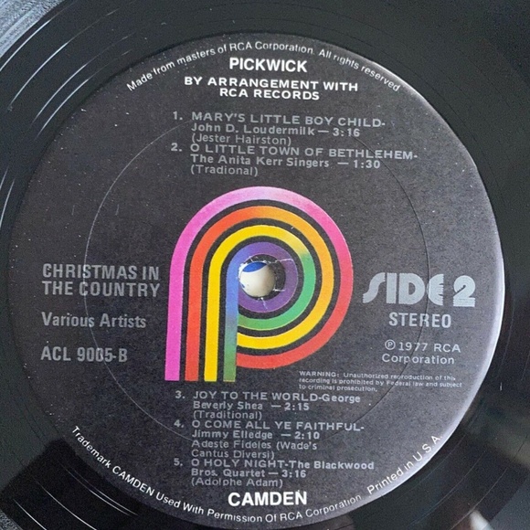 Christmas In The Country 1977 LP Pickwick ACL 9005 Various Artists EX Vinyl - Picture 7 of 7